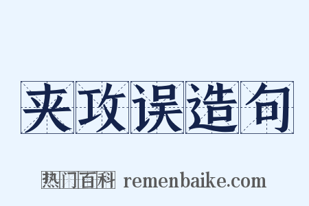 夹攻误造句是什么意思的图片